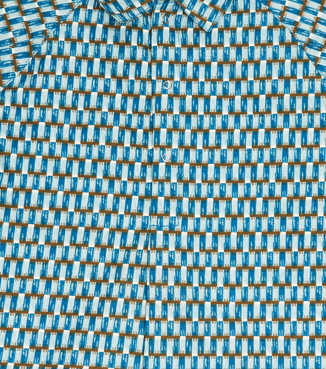 Burdock printed cotton poplin shirt | Caramel