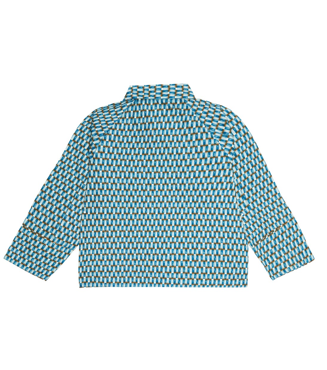 Burdock printed cotton poplin shirt | Caramel