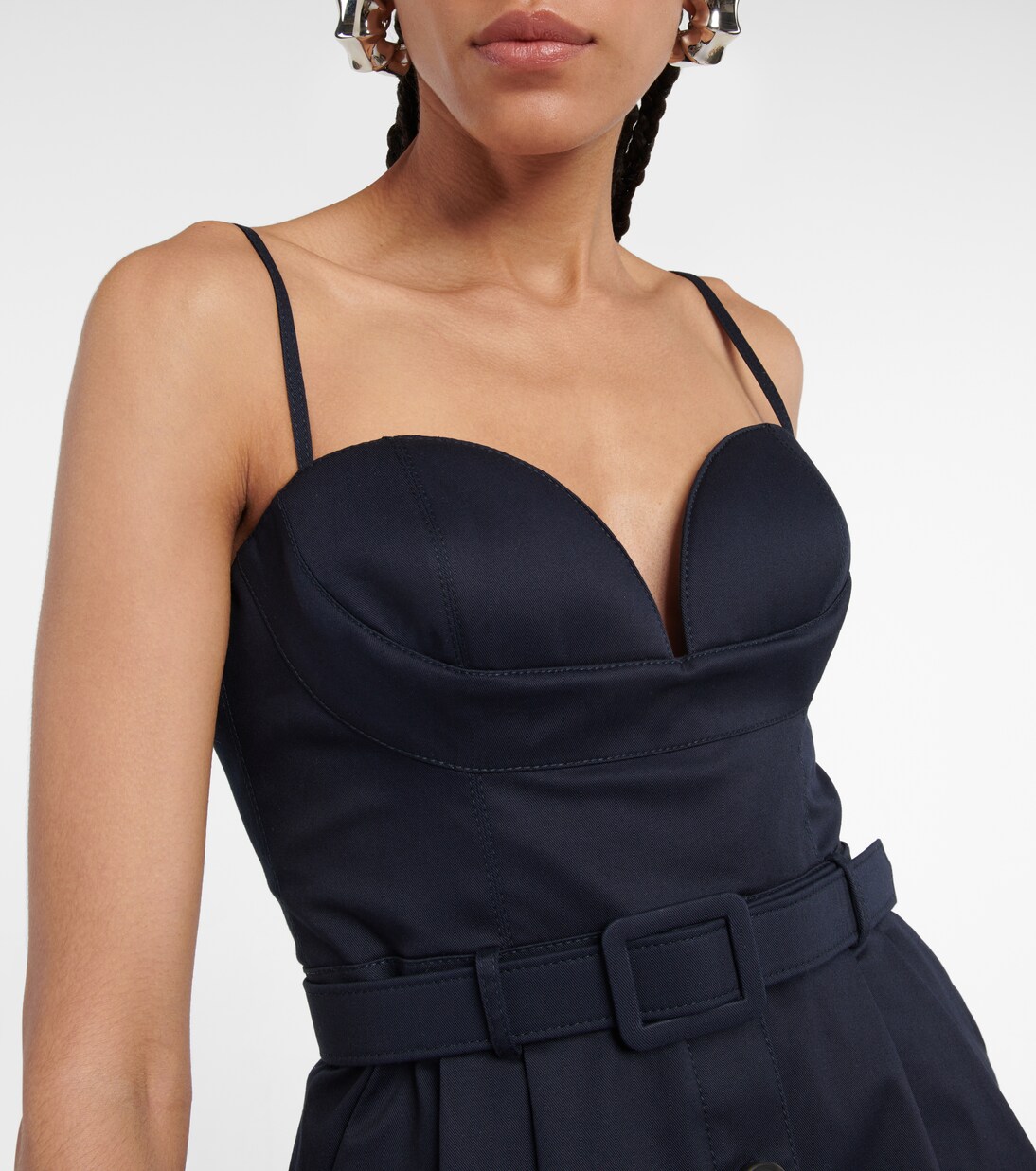 Robe midi en coton mélangé | Carolina Herrera