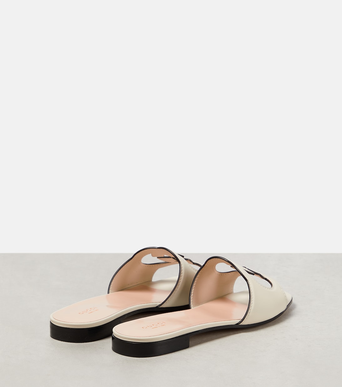 Interlocking G cutout leather sandals | Gucci