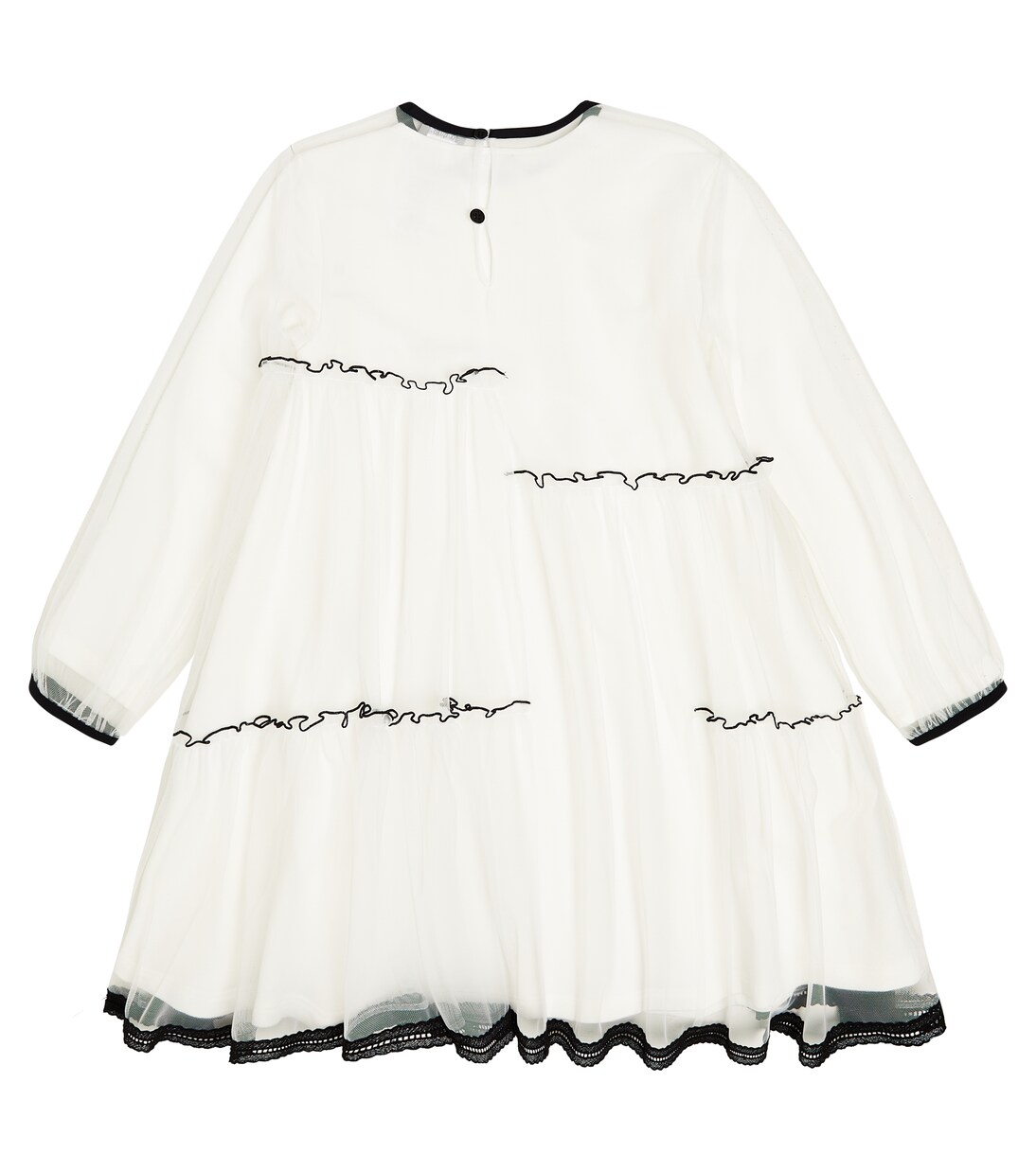Tulle and cotton-blend jersey dress | Il Gufo