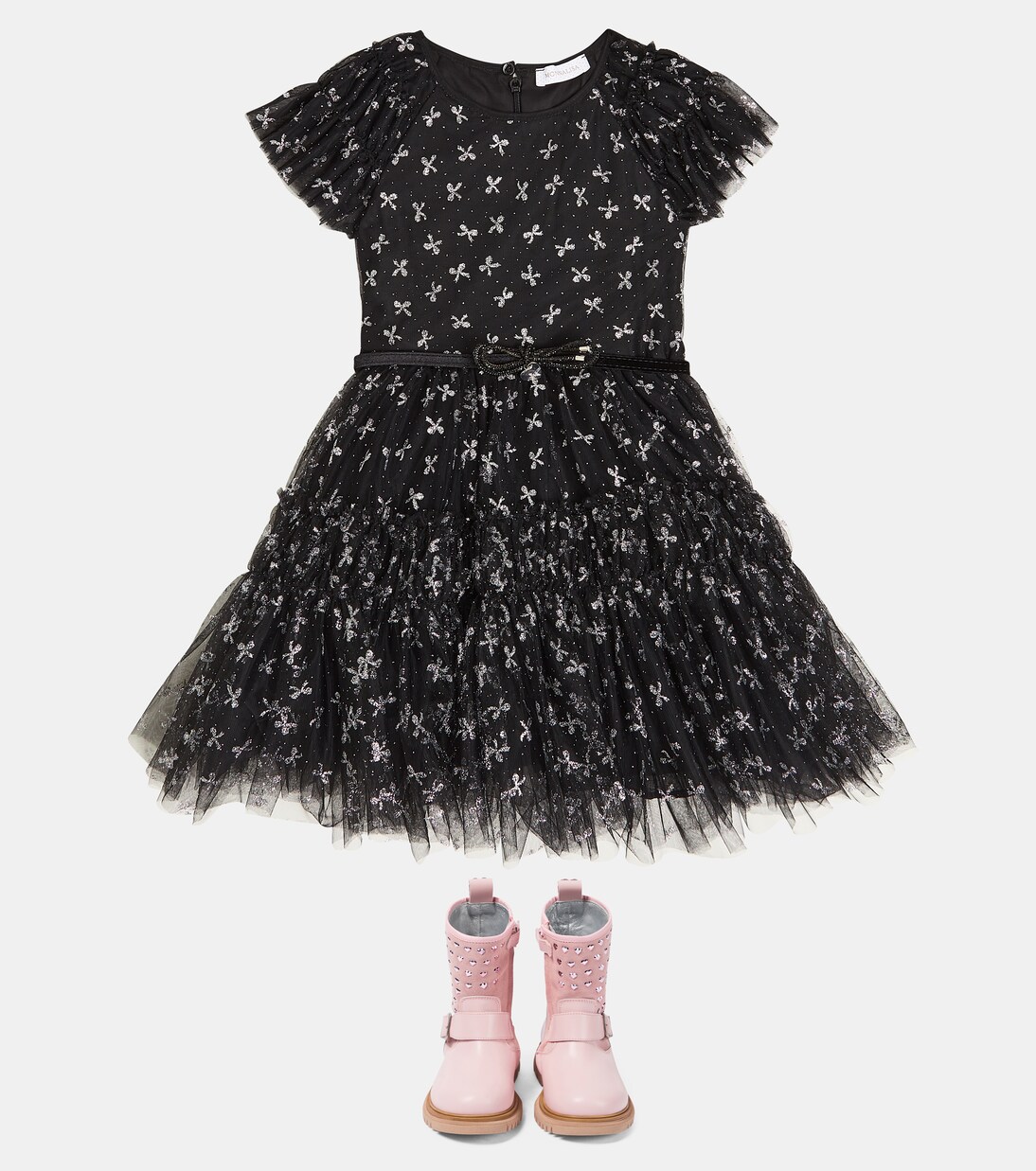 Ruffled tulle dress | Monnalisa