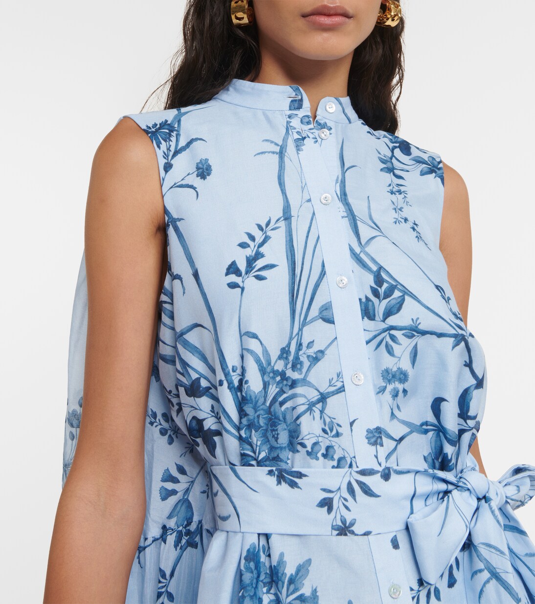 Robe imprimée en coton et soie | Erdem