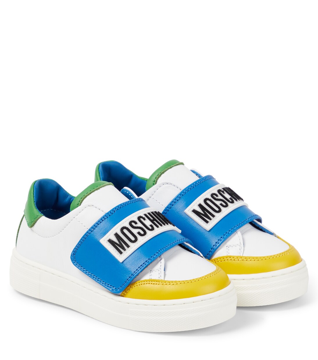 Logo leather sneakers | Moschino Kids