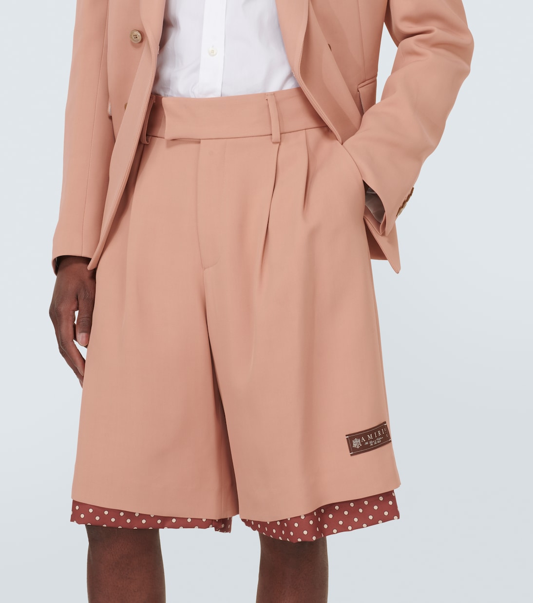 Layered polka-dot high-rise shorts | Amiri