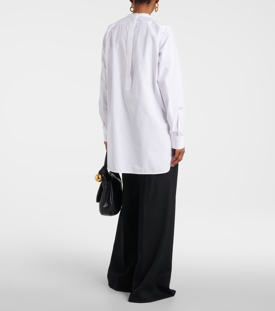 Bestickte Bluse aus Baumwollpopeline | Jil Sander