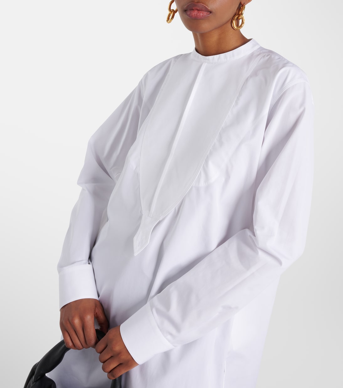 Bestickte Bluse aus Baumwollpopeline | Jil Sander