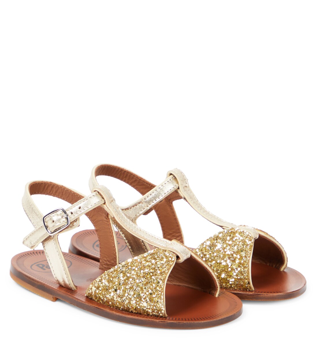 Glitter leather sandals | PèPè