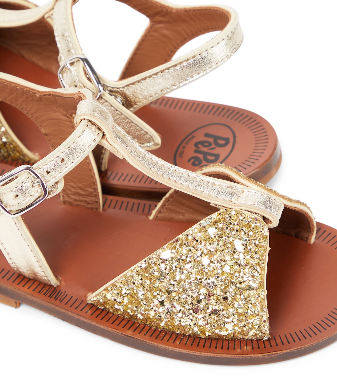 Glitter leather sandals | PèPè
