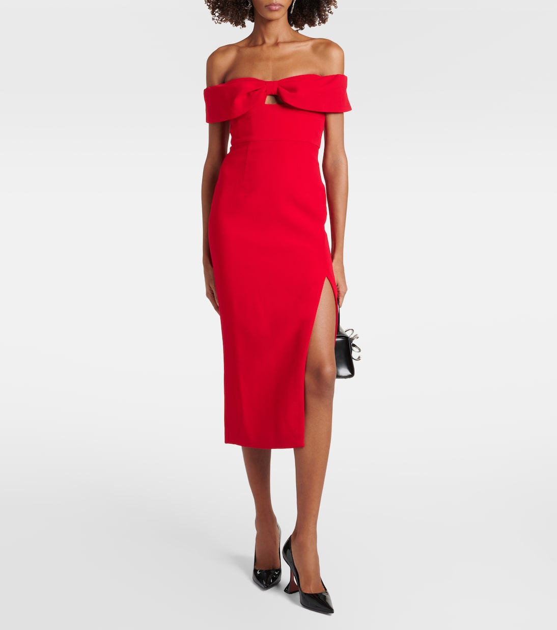 Robe midi en crêpe | Self-Portrait