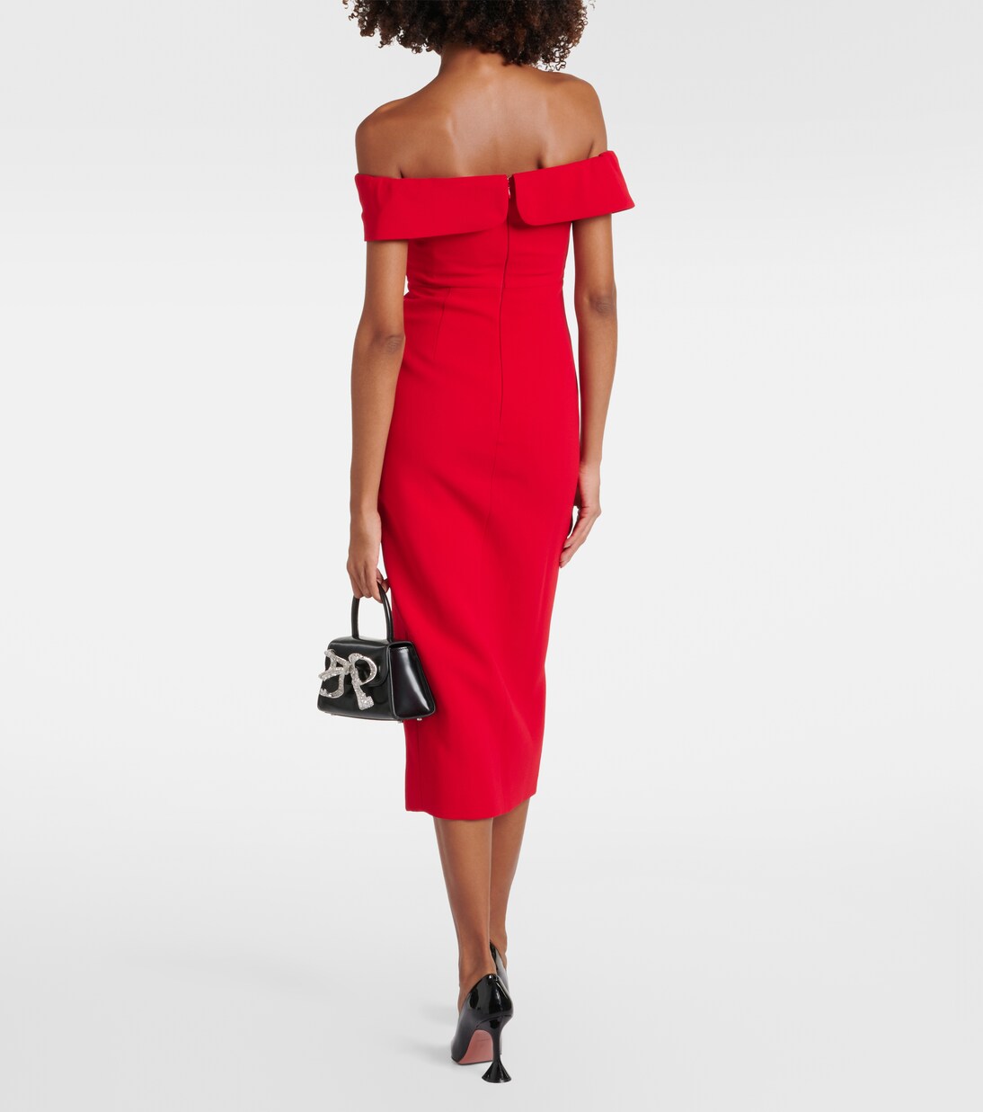 Robe midi en crêpe | Self-Portrait