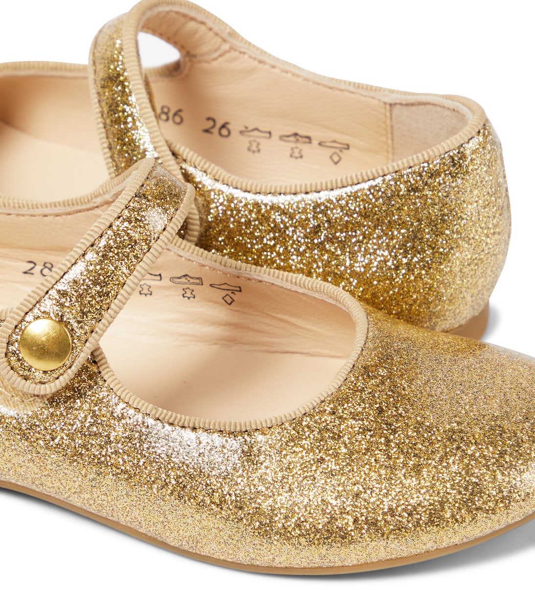 Daisy Baby glitter Mary Jane flats | Pom d'Api