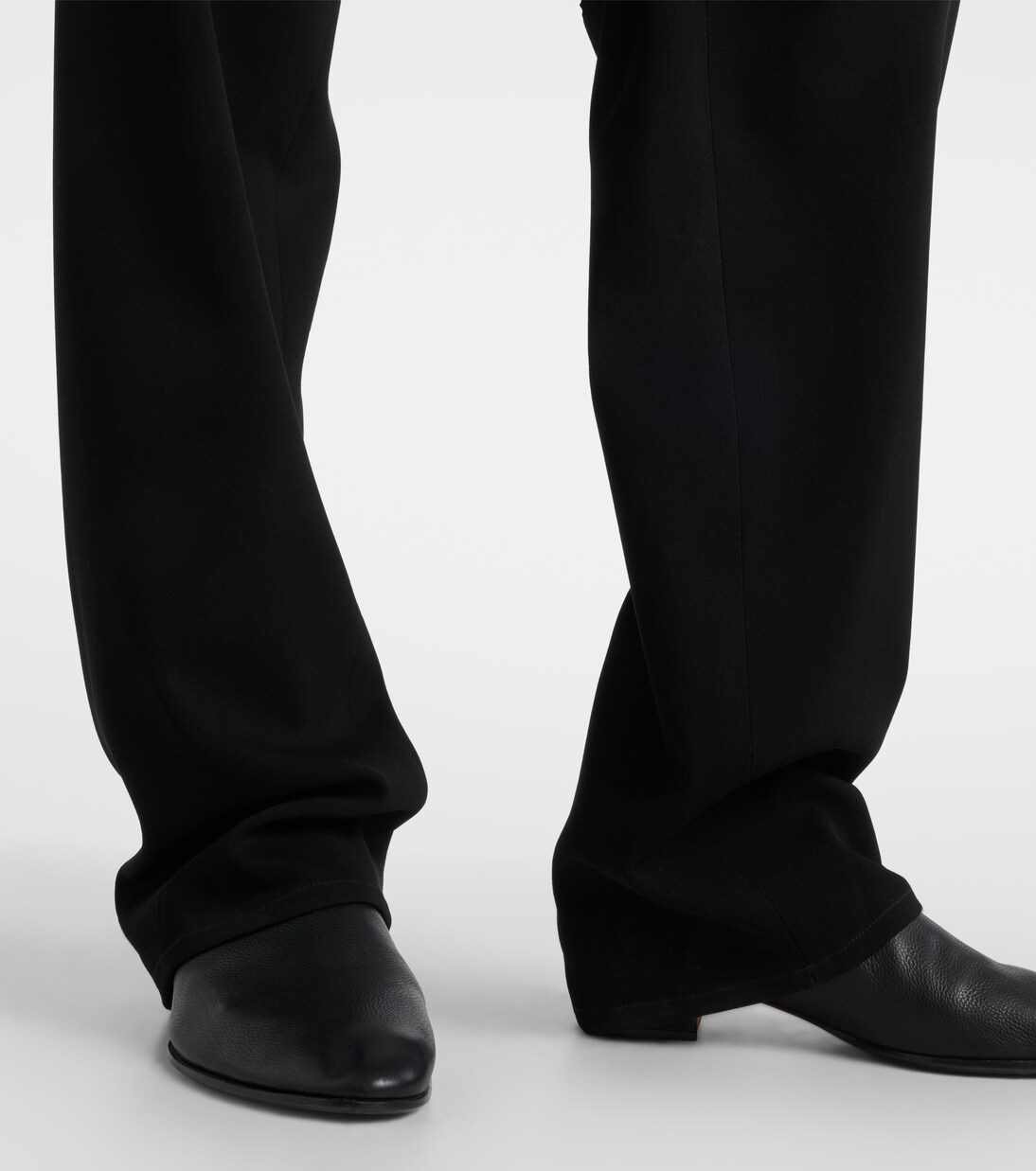 Bonnette wool-blend crêpe straight pants | The Row