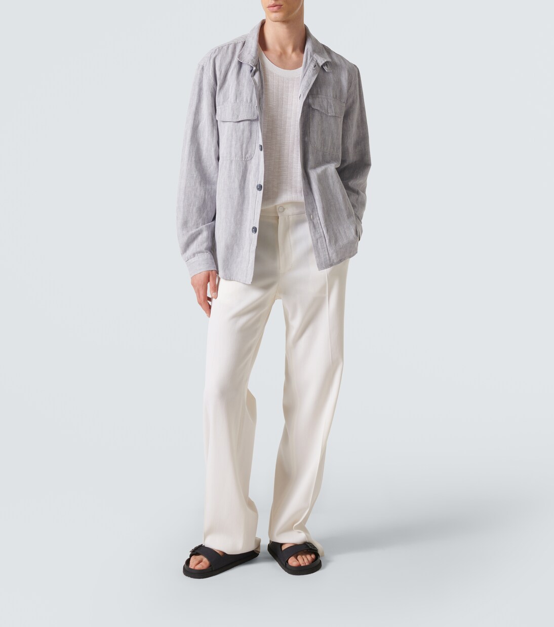 Nuno cotton and linen overshirt | Frescobol Carioca