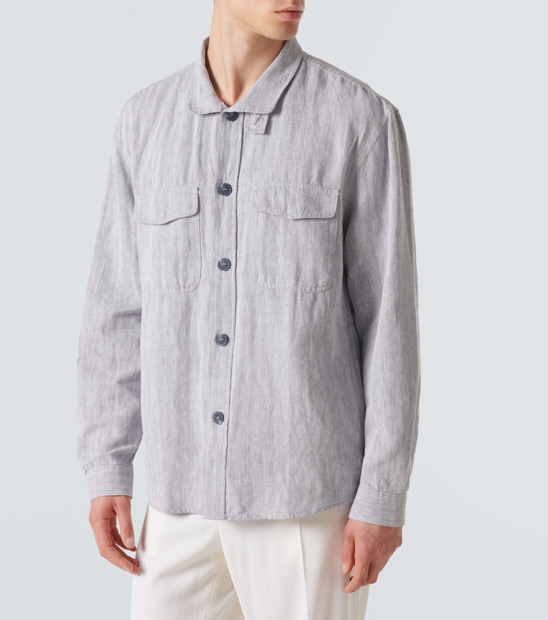 Nuno cotton and linen overshirt | Frescobol Carioca
