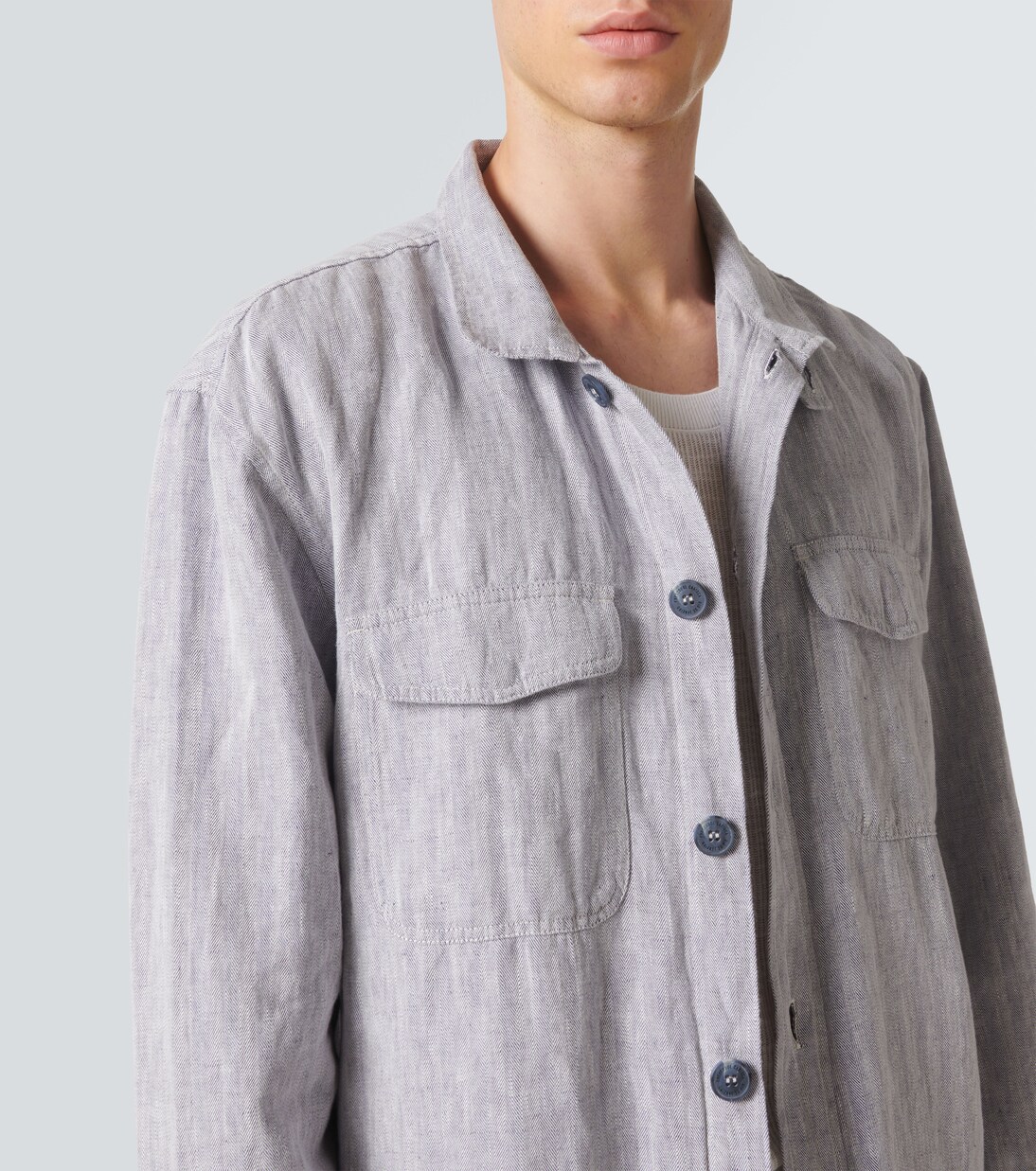 Nuno cotton and linen overshirt | Frescobol Carioca