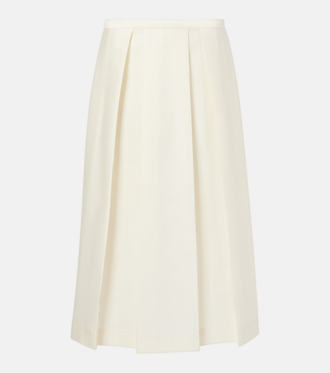 Jupe midi Twinflower en laine et soie | Toteme