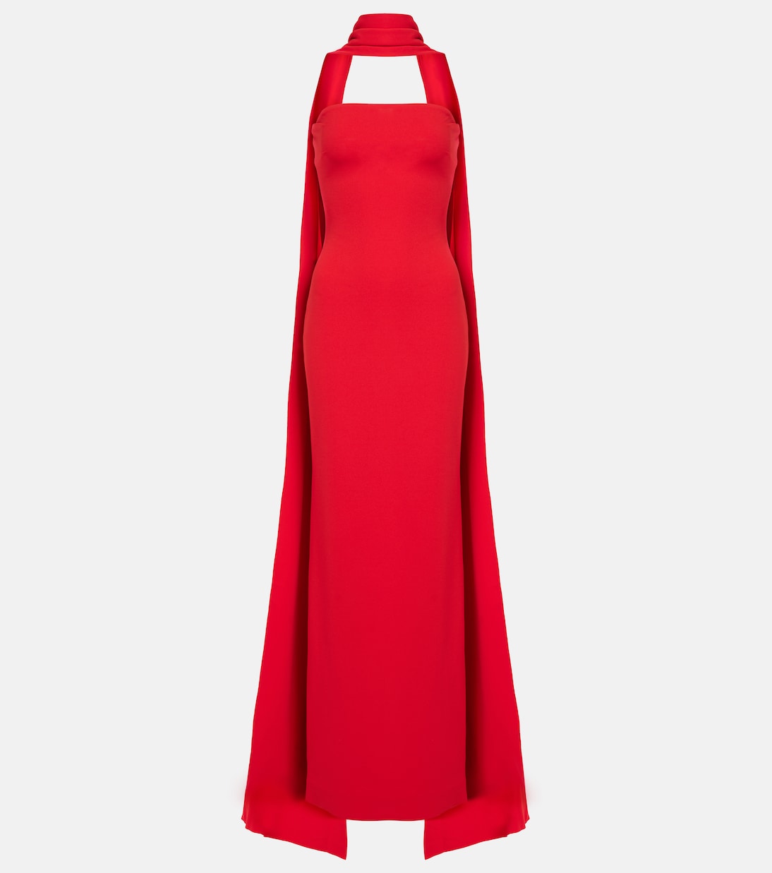 Ainhoa scarf-detail crêpe gown | Solace London