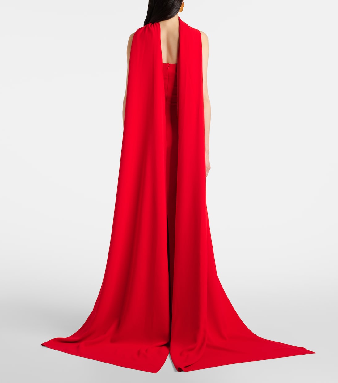 Ainhoa scarf-detail crêpe gown | Solace London