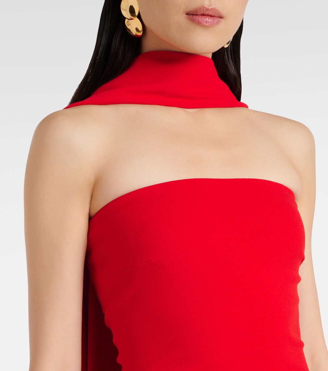 Ainhoa scarf-detail crêpe gown | Solace London