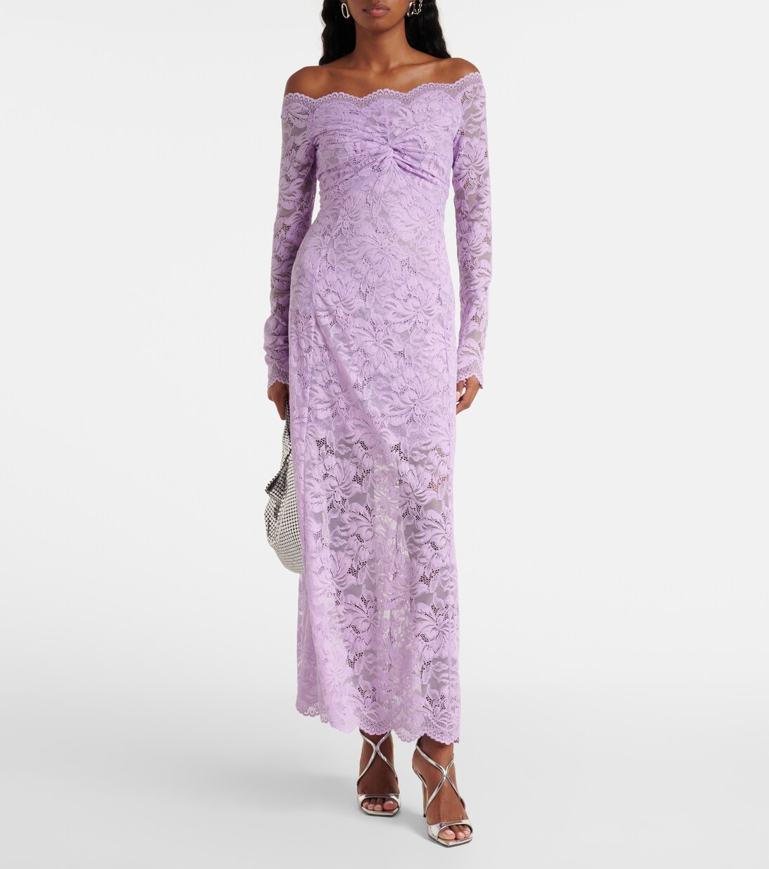 Robe Lavender aus Spitze | Rabanne