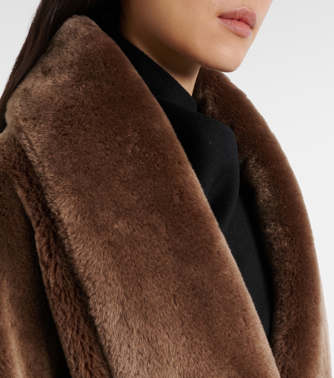 Lucja shearling wrap coat | The Row