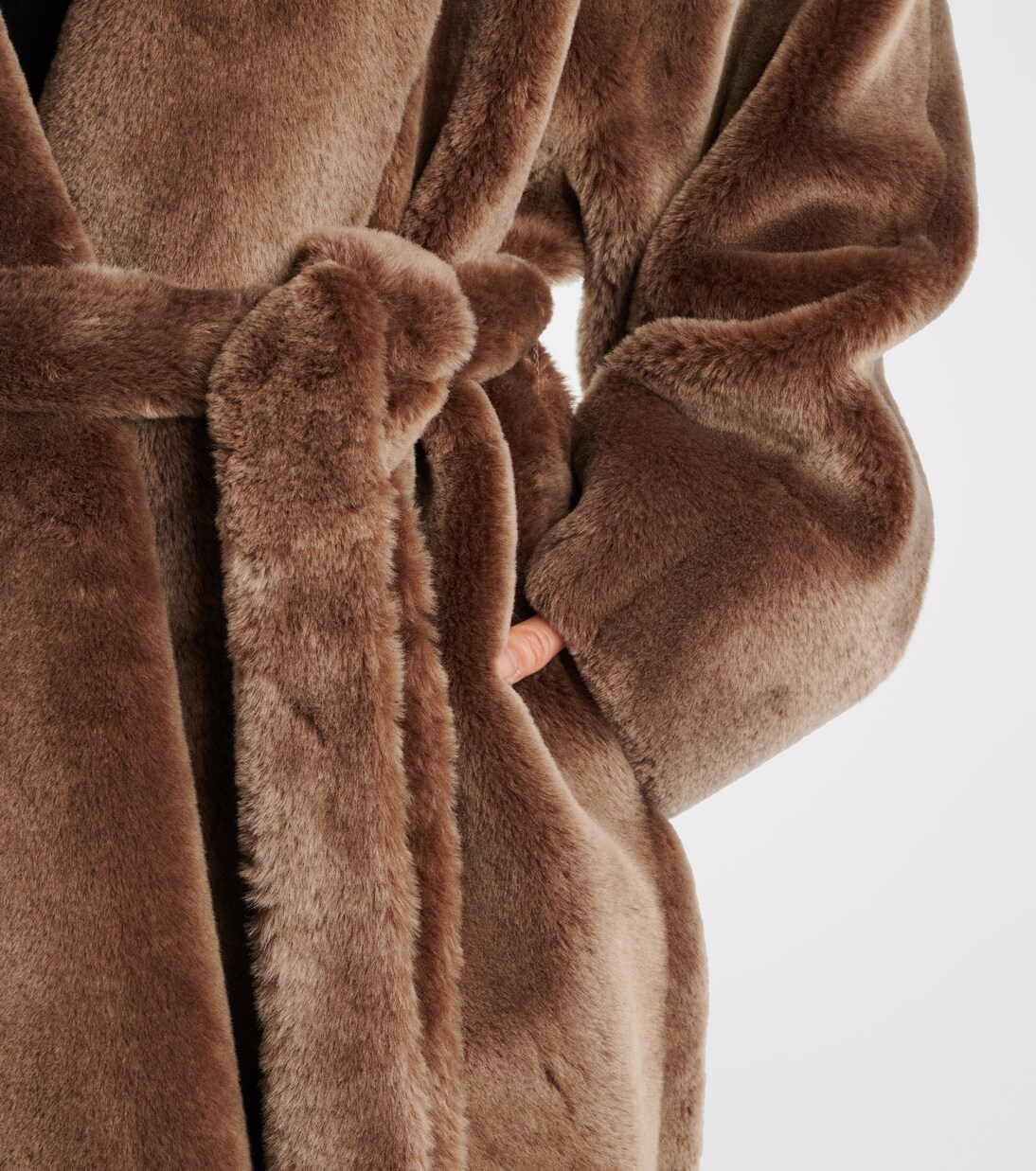 Lucja shearling wrap coat | The Row