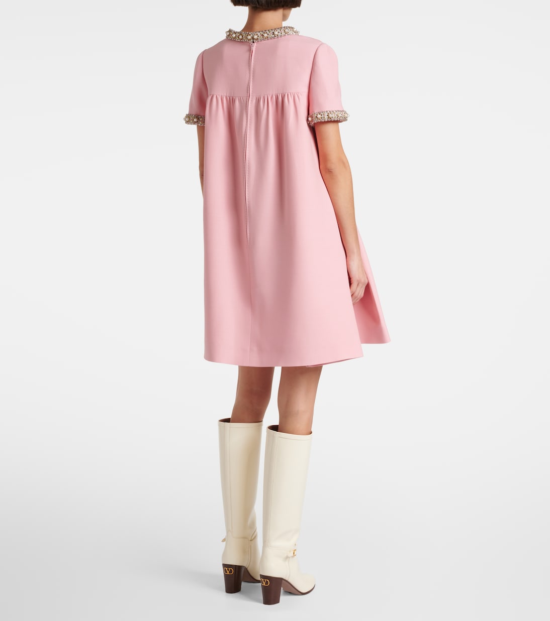 Crepe Couture embroidered minidress | Valentino