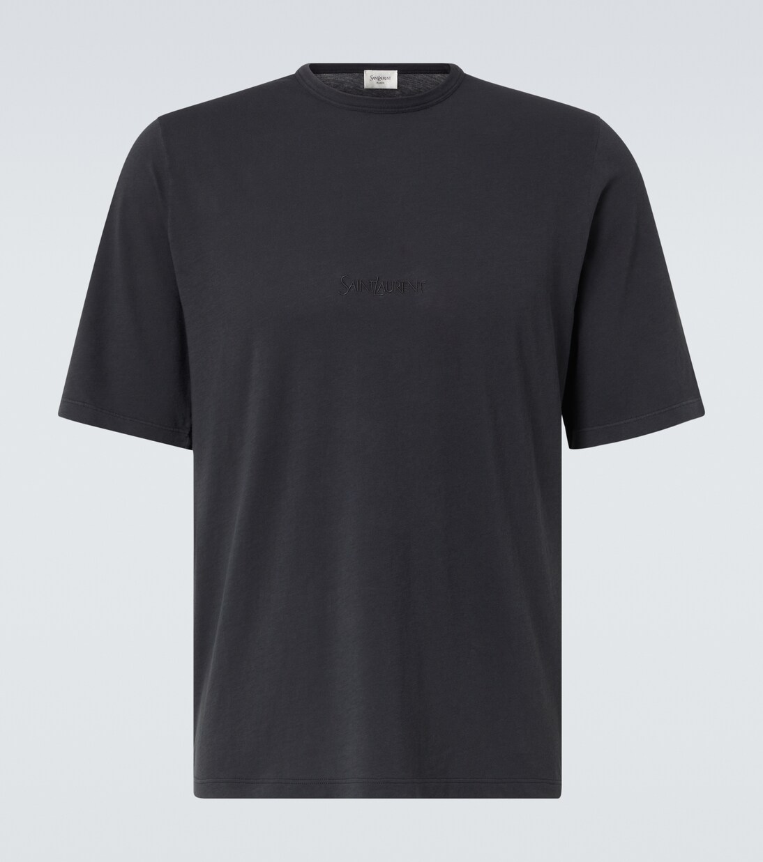 Camiseta de jersey de algodón con logo | Saint Laurent