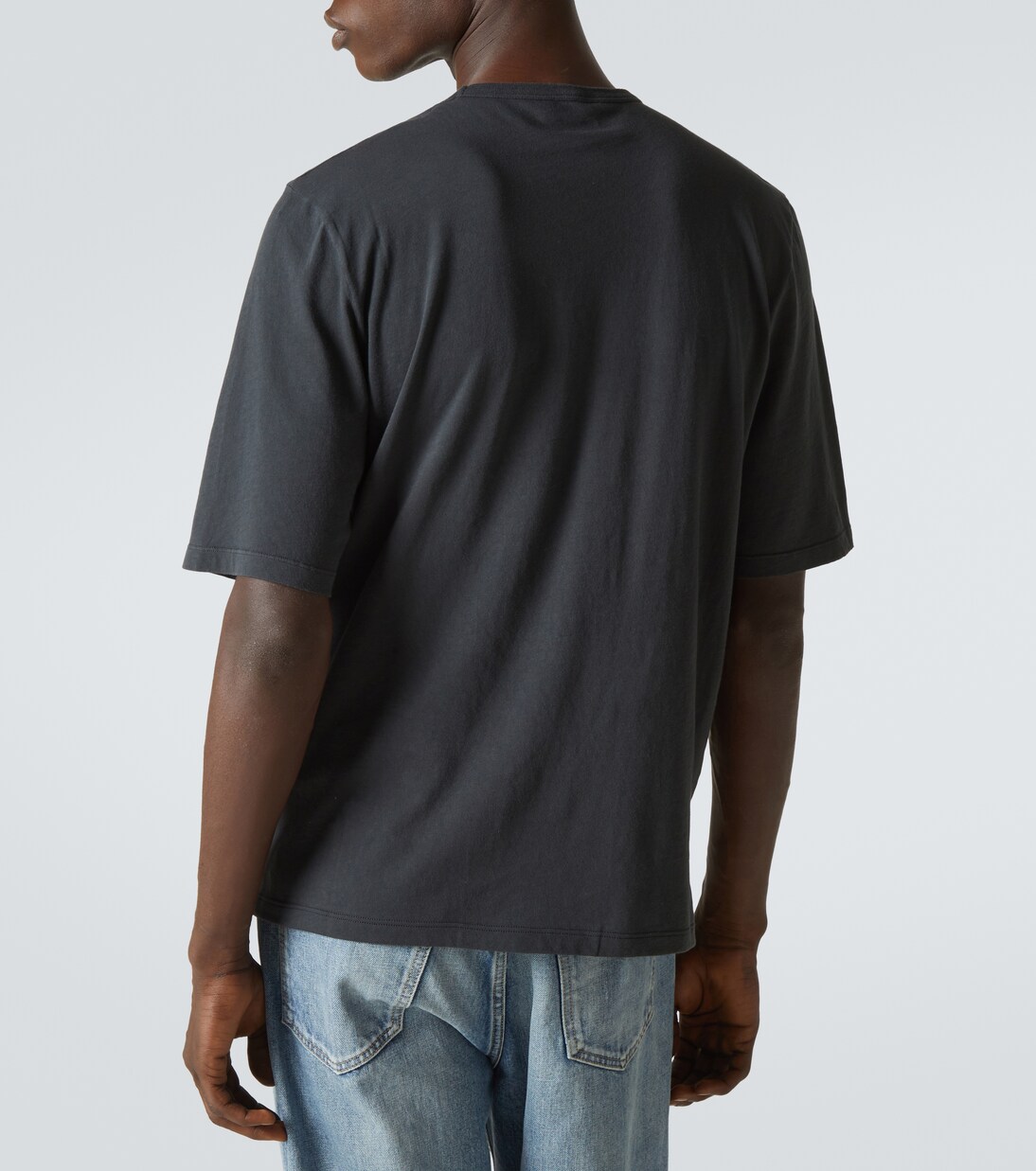 Camiseta de jersey de algodón con logo | Saint Laurent