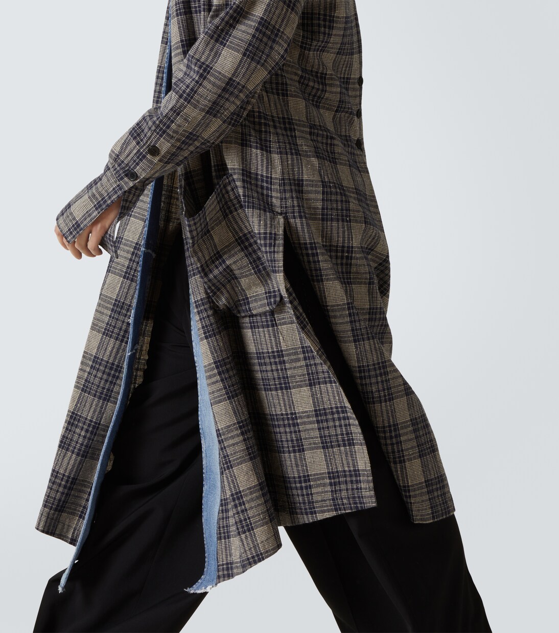 Manteau en coton à carreaux | Greg Lauren