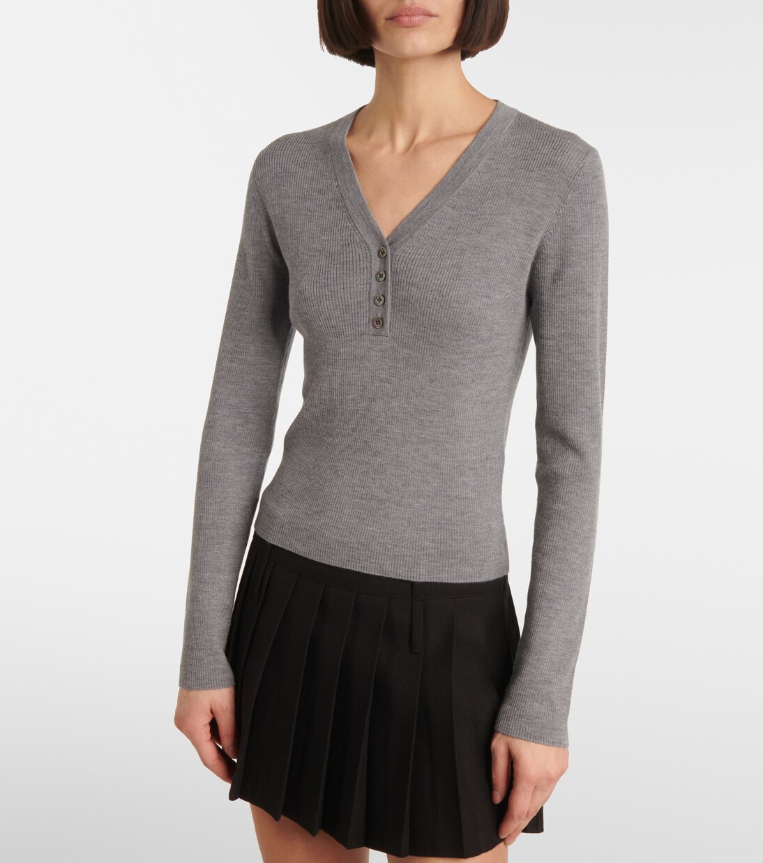 Top Henley en laine vierge | Jardin des Orangers