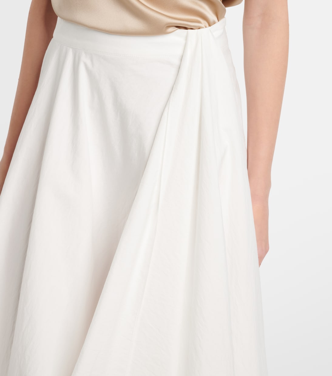 Cotton-blend maxi skirt | Brunello Cucinelli