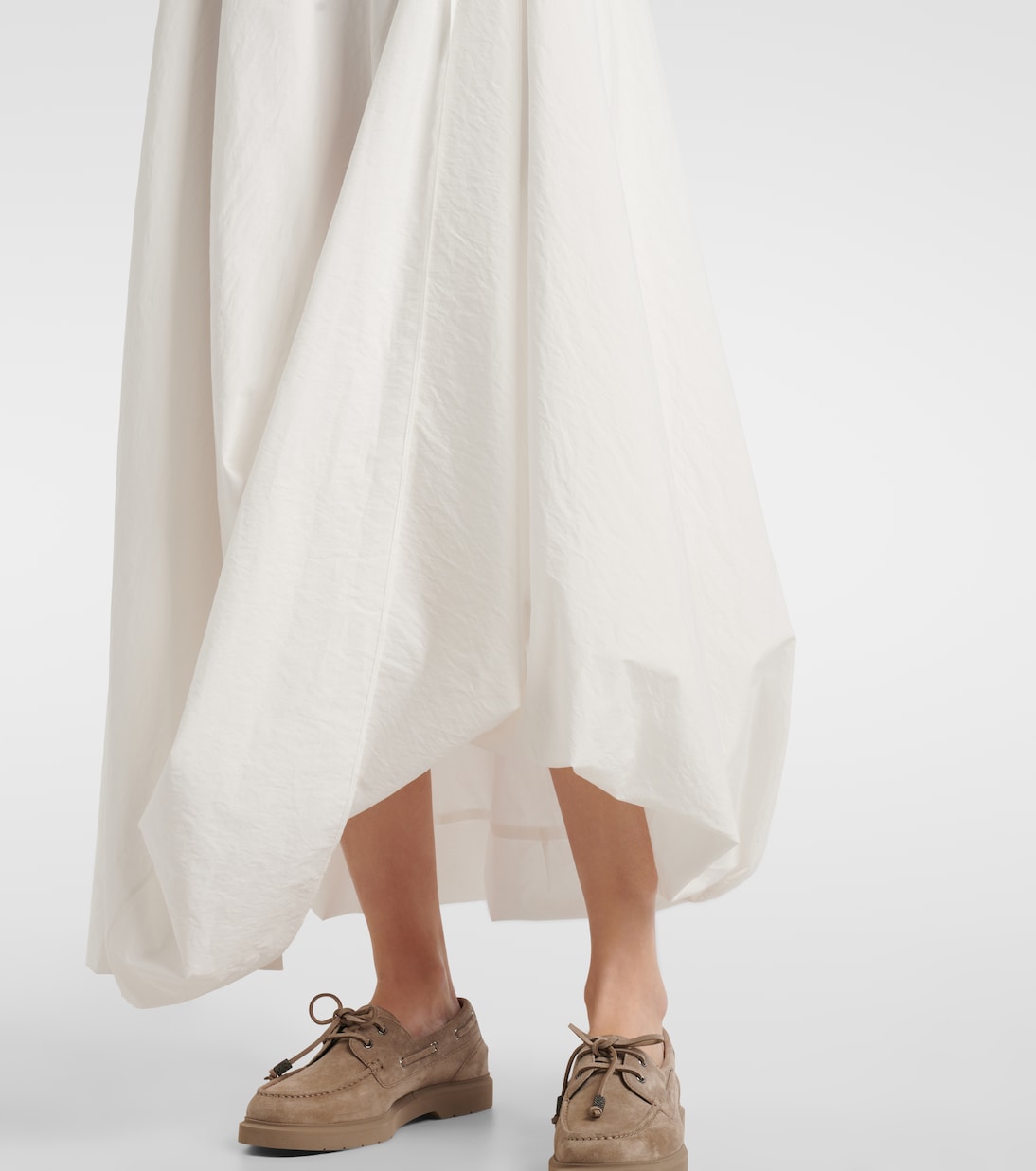 Cotton-blend maxi skirt | Brunello Cucinelli