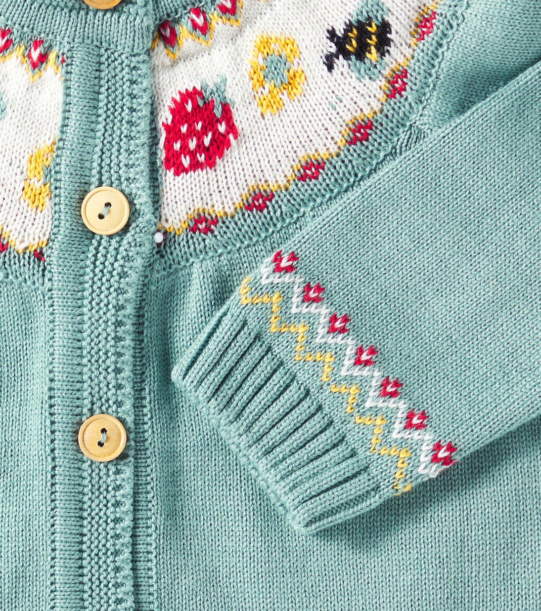 Baby Verano intarsia cotton cardigan | La Coqueta
