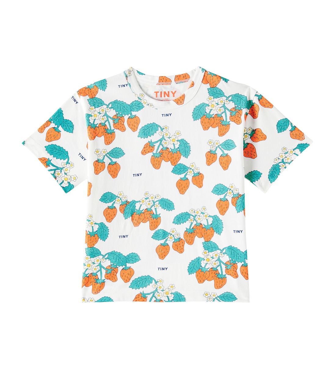 Strawberries cotton jersey T-shirt | Tinycottons