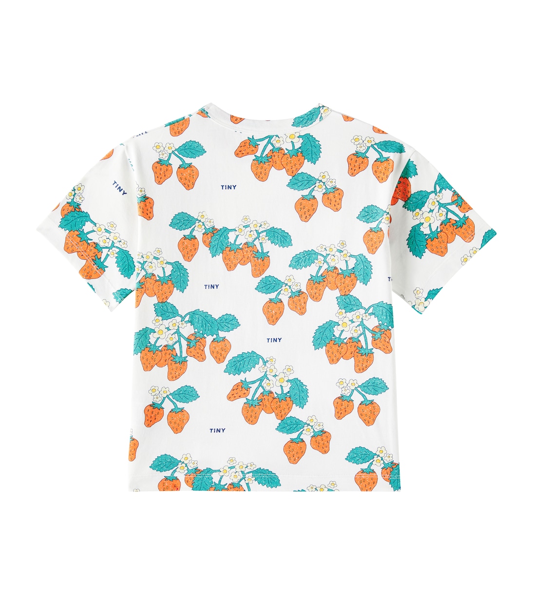 Strawberries cotton jersey T-shirt | Tinycottons