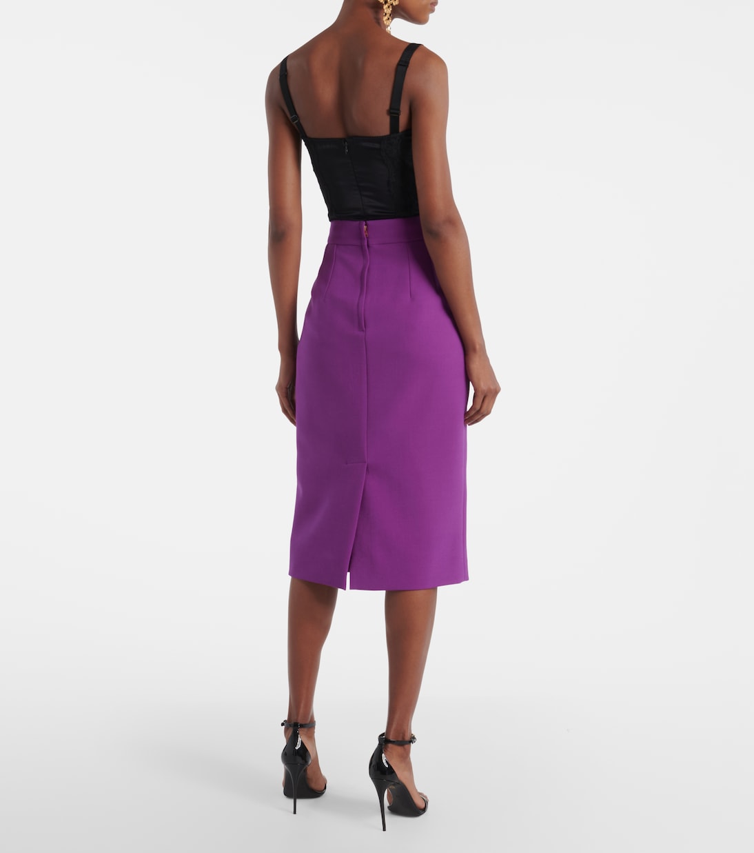 Virgin wool midi skirt | Dolce&Gabbana