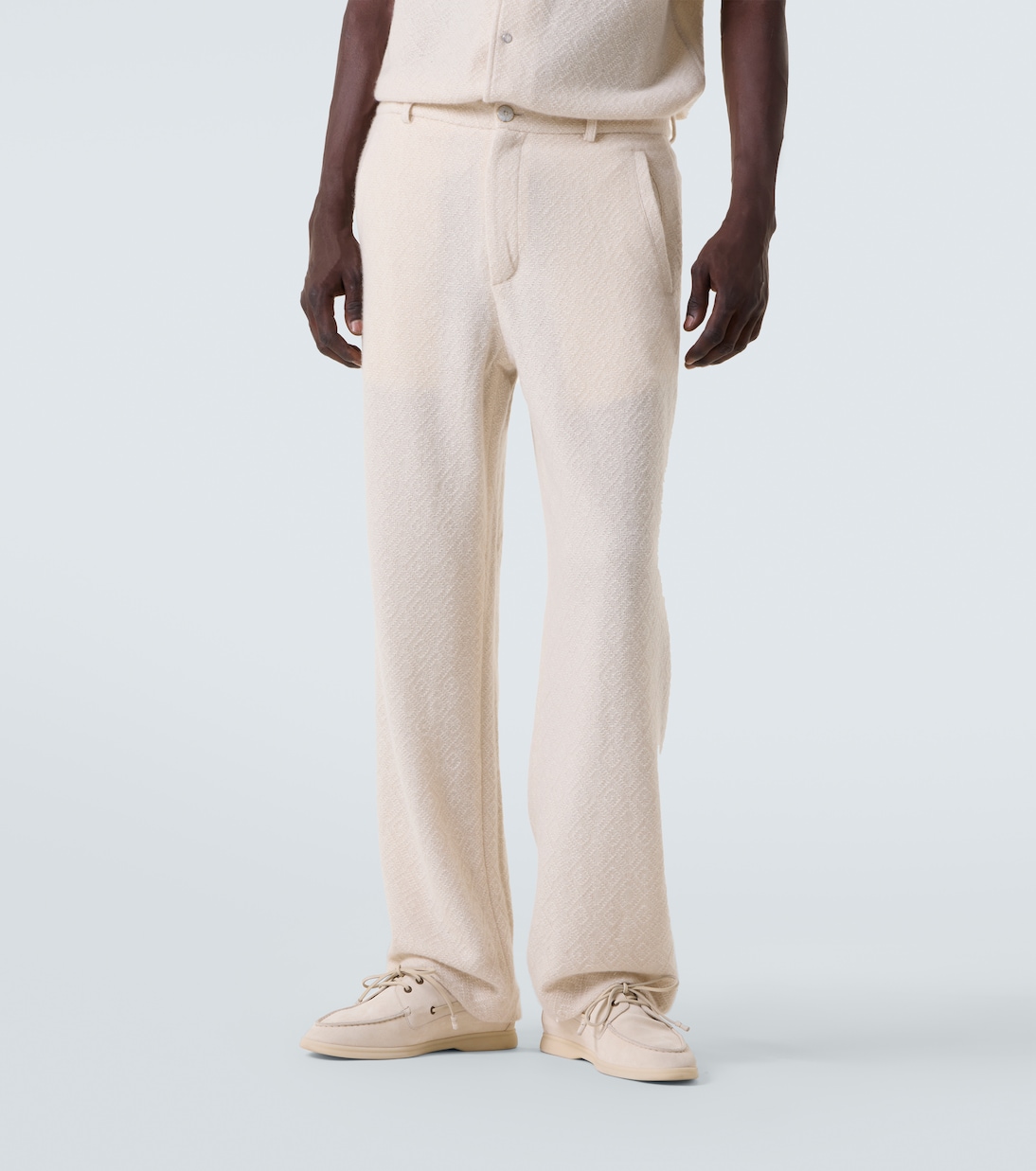 Gerade Hose Diamond aus Kaschmir mit Mondstein | God's True Cashmere