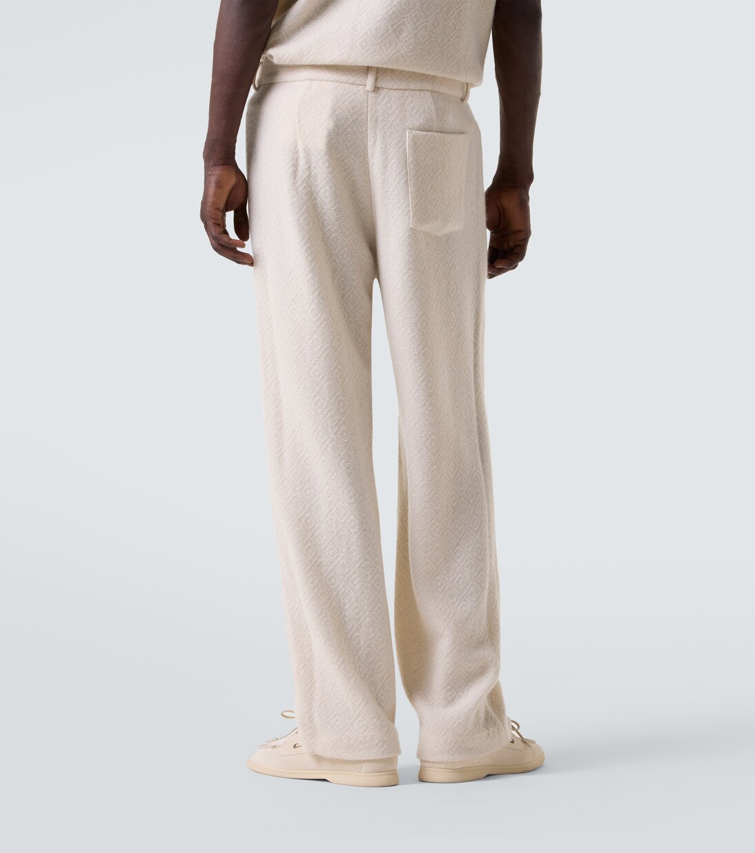 Gerade Hose Diamond aus Kaschmir mit Mondstein | God's True Cashmere