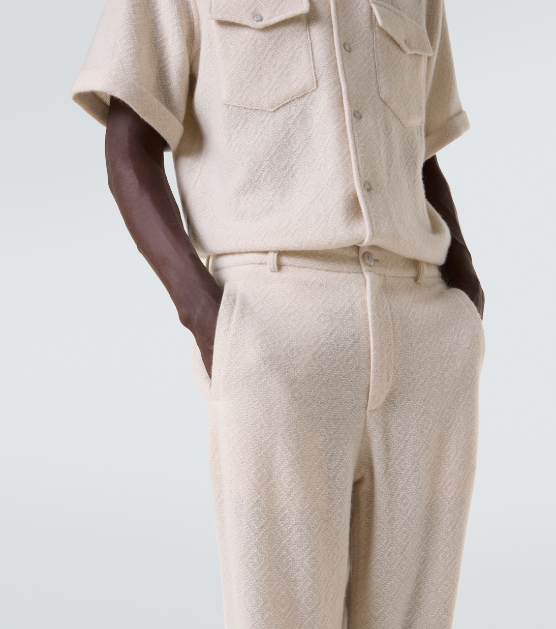 Gerade Hose Diamond aus Kaschmir mit Mondstein | God's True Cashmere