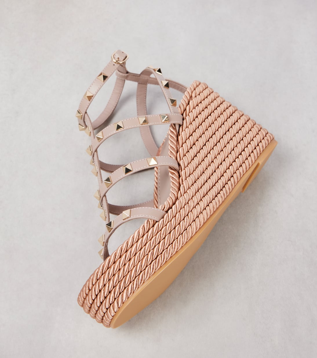 Rockstud leather wedge esapdrilles | Valentino Garavani
