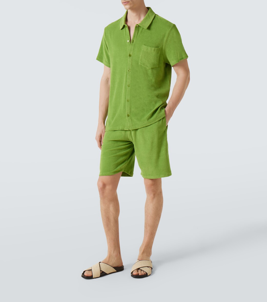 Cotton-blend terry bowling shirt | Vilebrequin