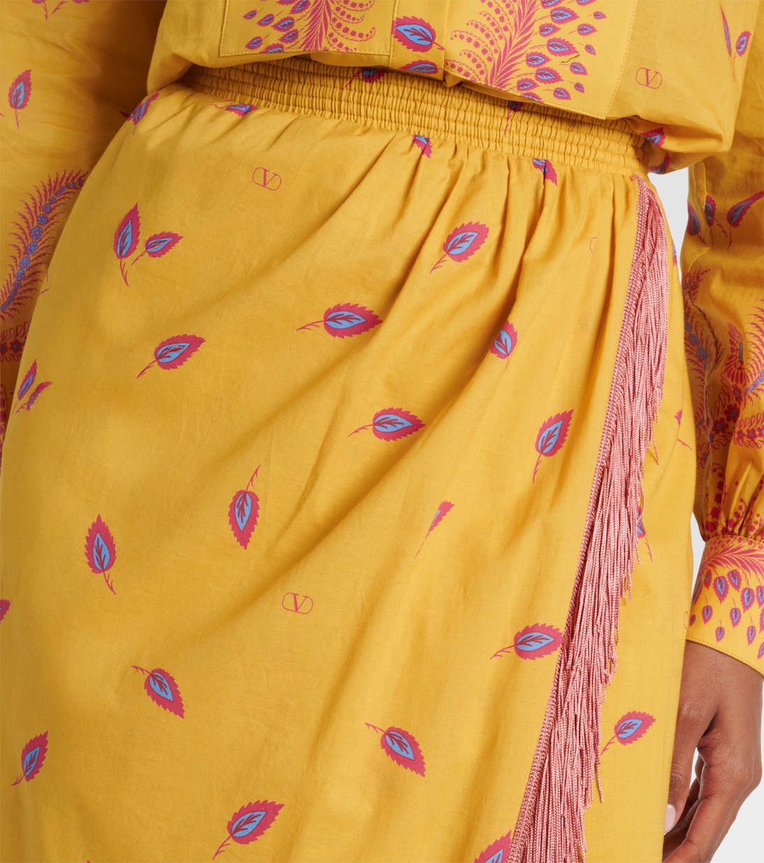 Printed cotton midi skirt | Valentino