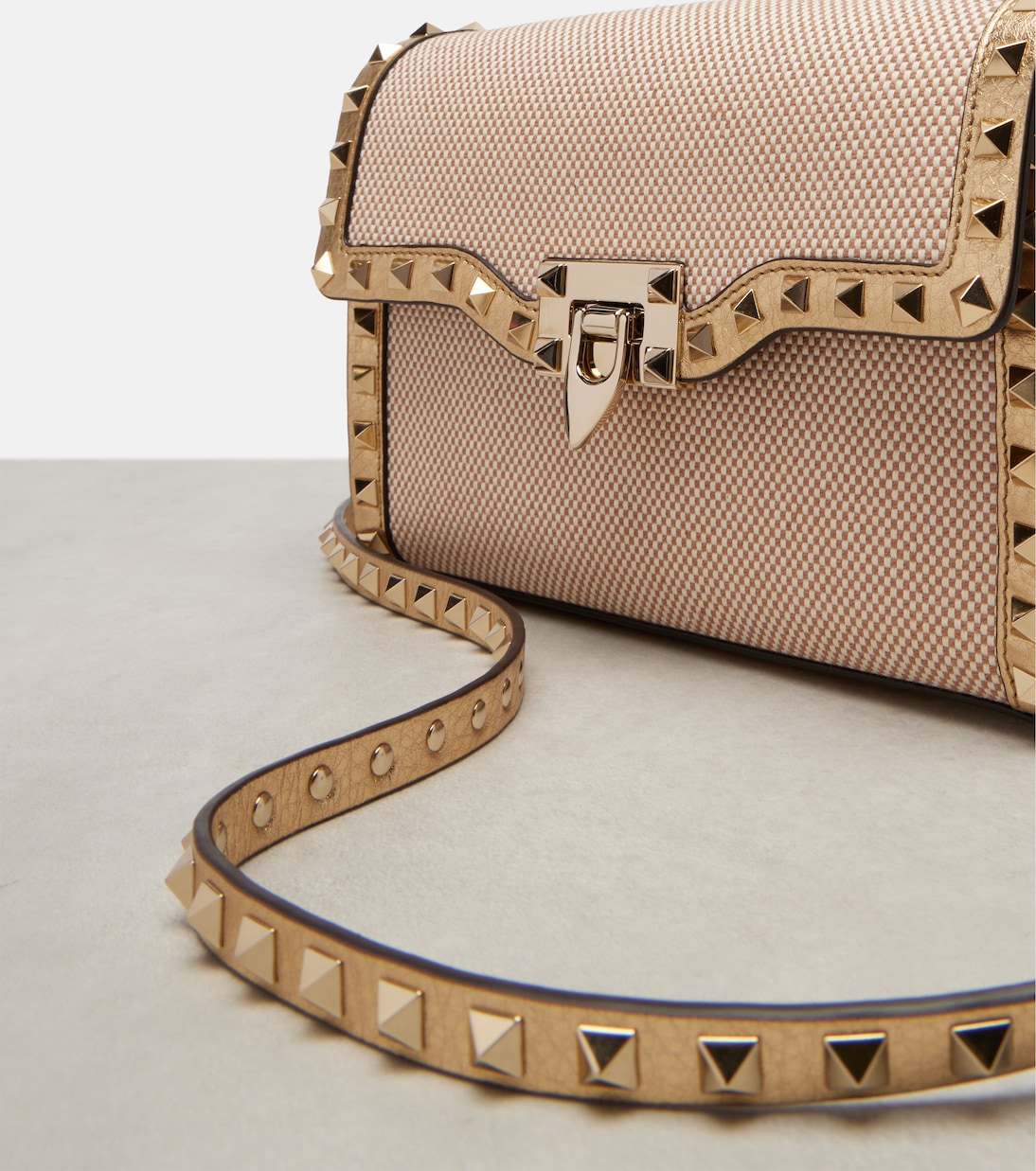 Schultertasche Rockstud Small aus Canvas | Valentino Garavani