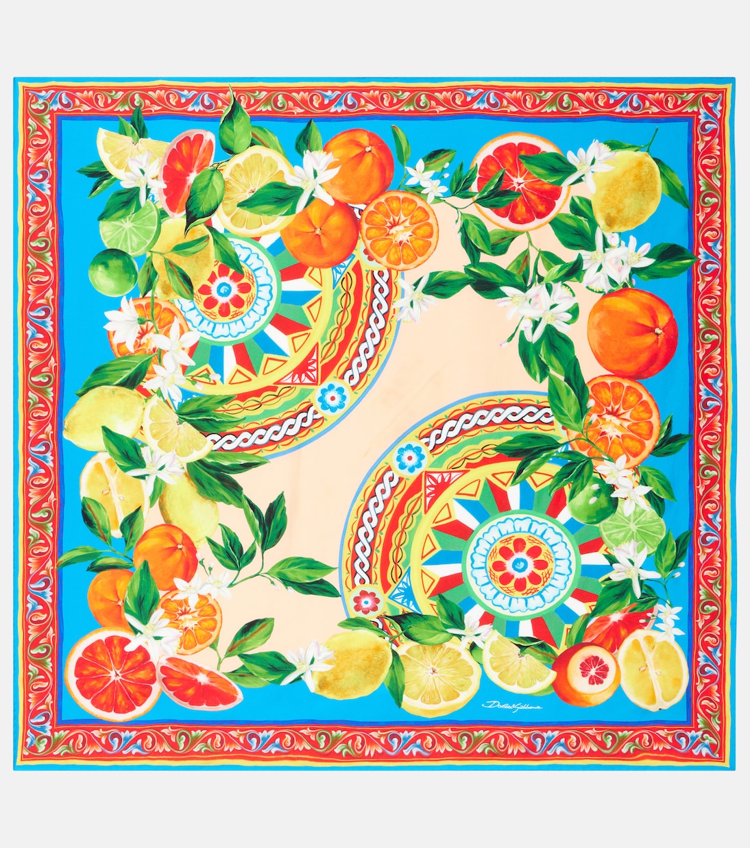 Printed silk twill scarf | Dolce&Gabbana