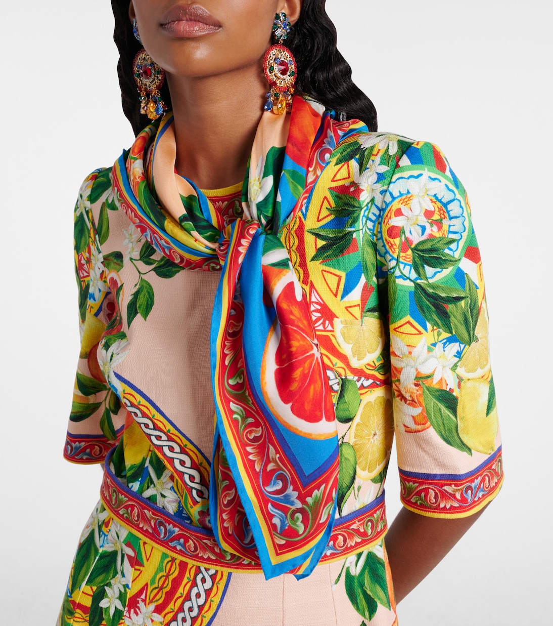 Printed silk twill scarf | Dolce&Gabbana