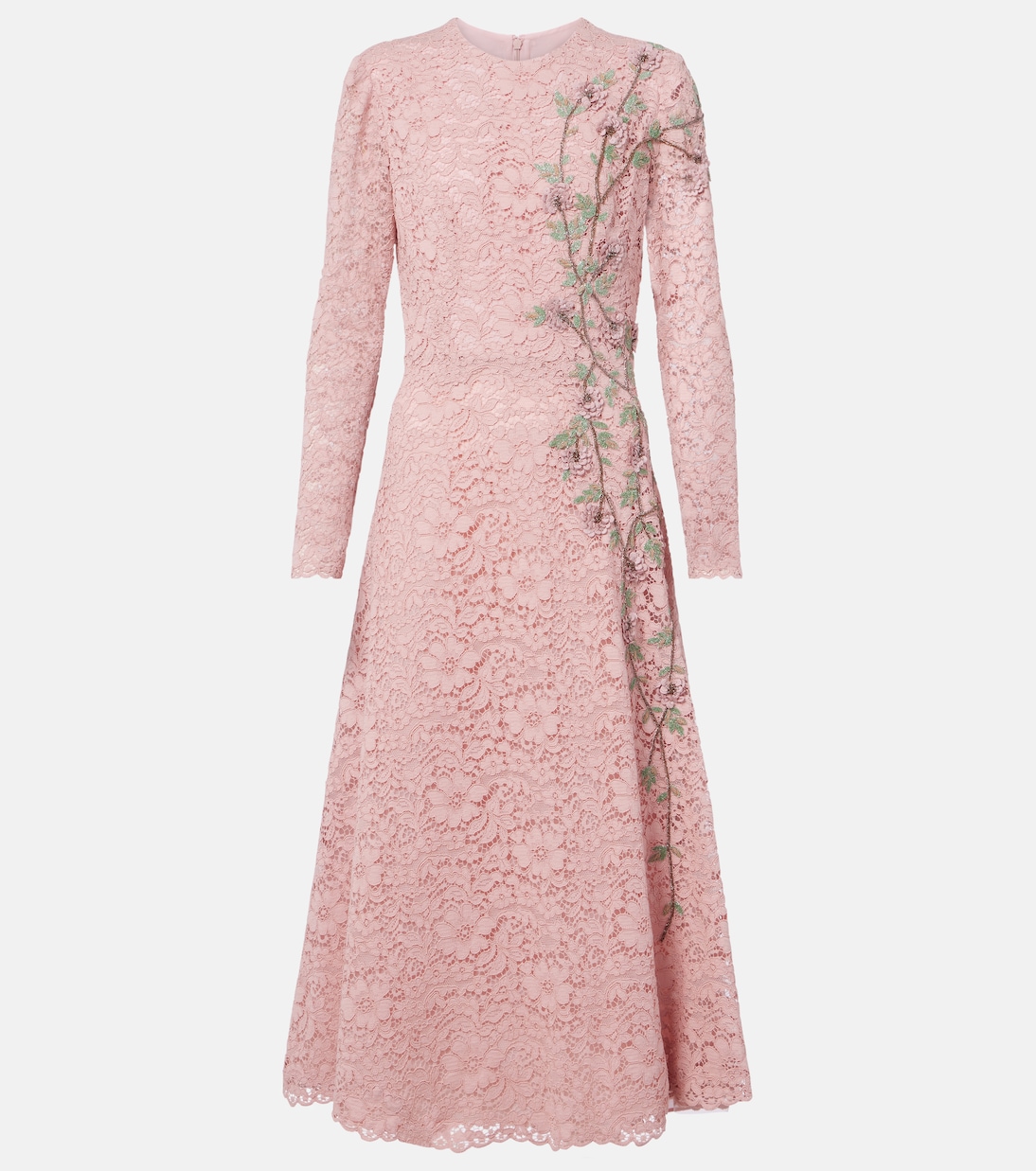 Vestido midi Marlena de encaje bordado | Costarellos