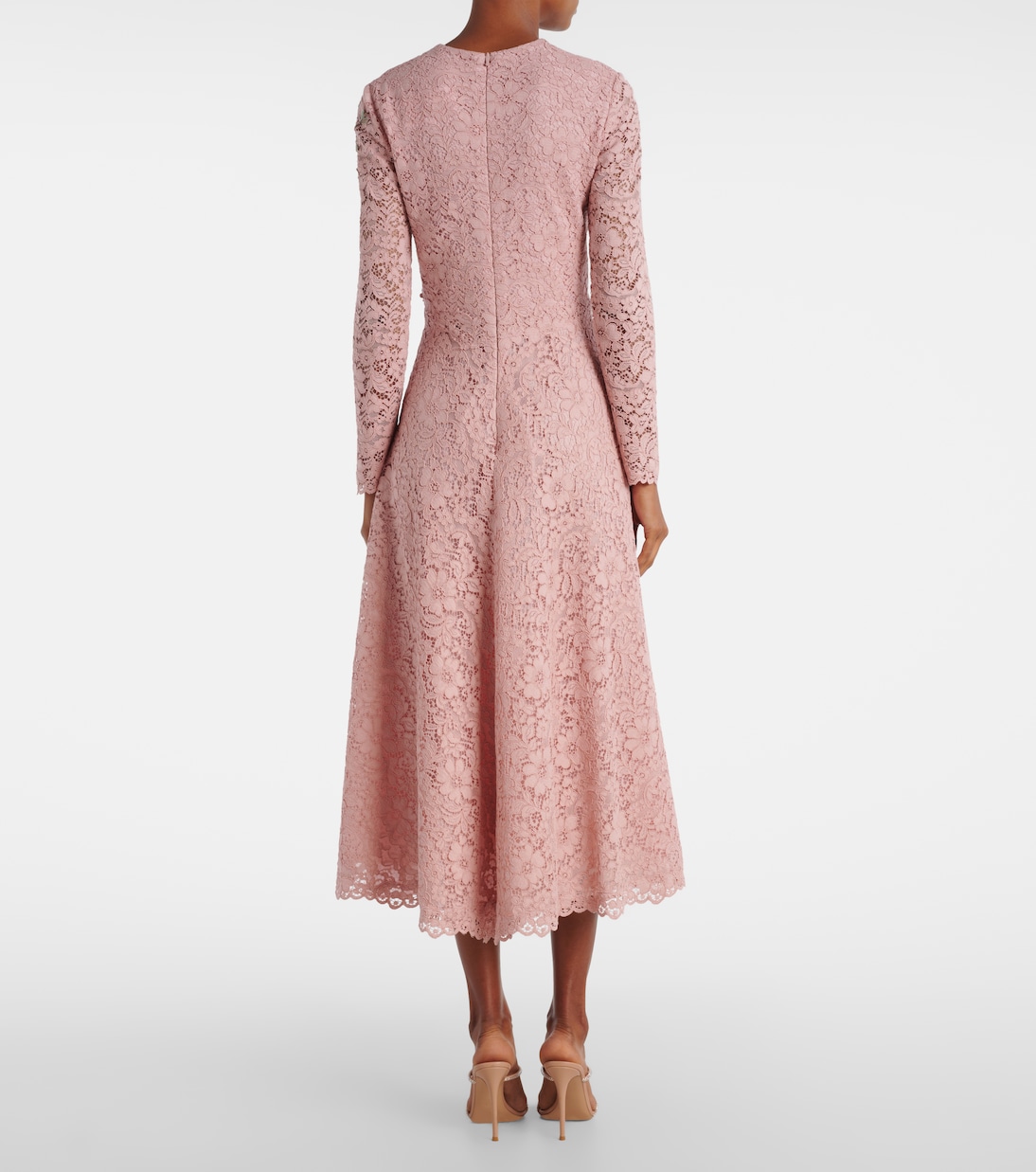 Vestido midi Marlena de encaje bordado | Costarellos