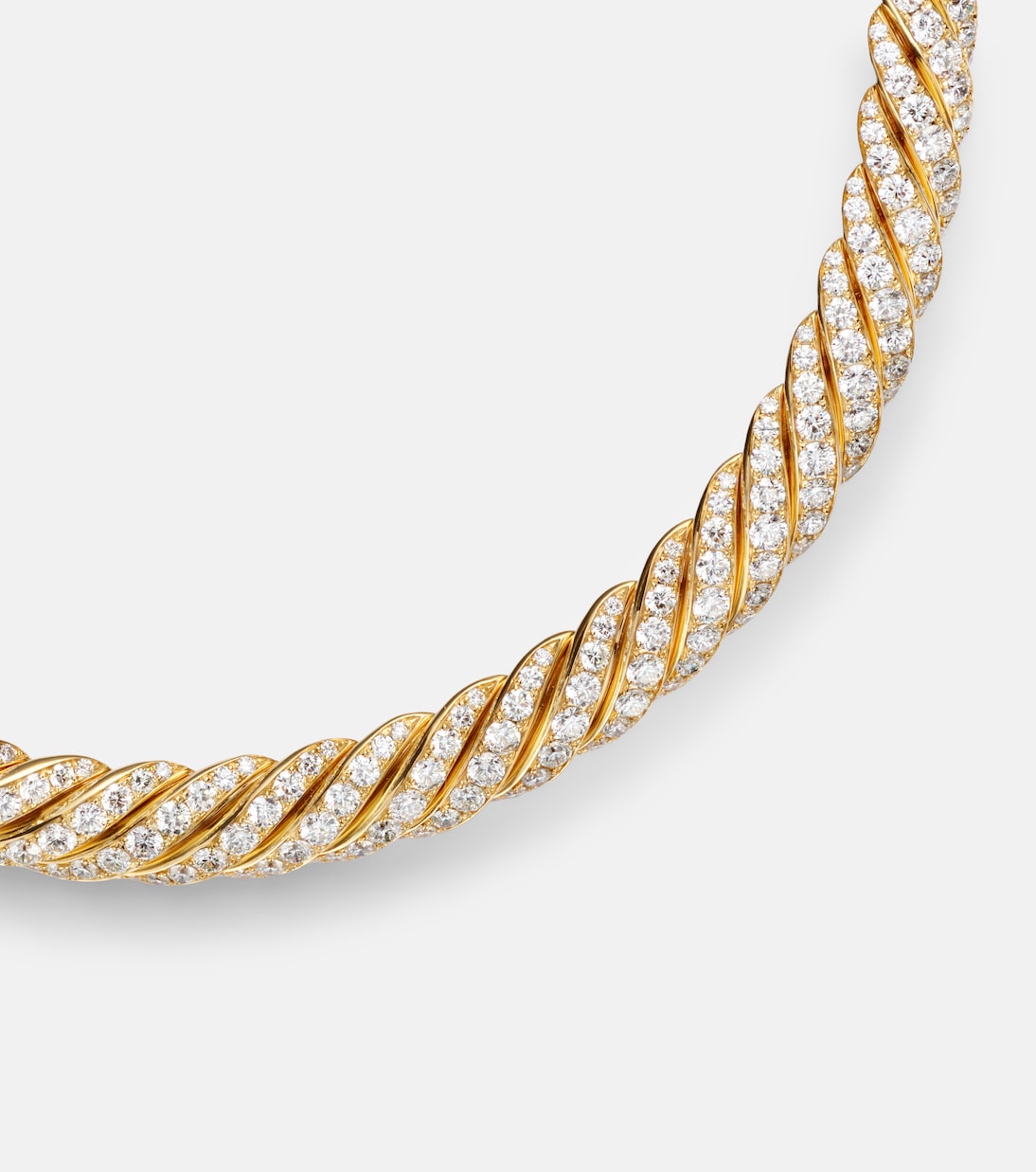 Choker Sculpted Cable Flex en or 18 ct (750/1000) et diamants | David Yurman